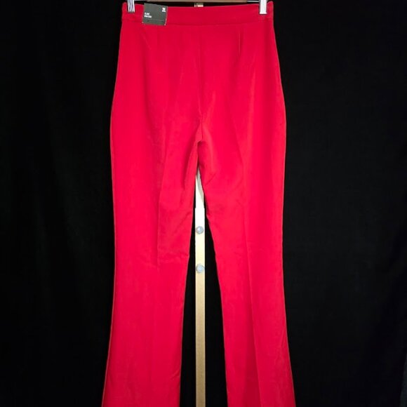 NWT Express High Waisted Flare Pant in Red 2L - Picture 4 of 13